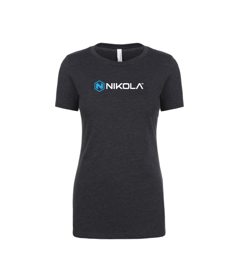 Women's Charcoal Tee Front/Back Logo