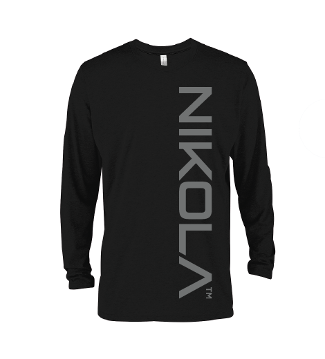 Unisex Black Long Sleeve Grey Logo